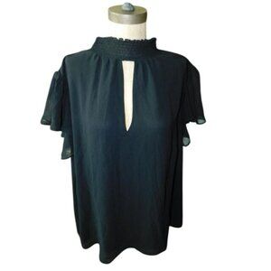 1. State Size 2X Plus Size Black Keyhole Blouse Nordstrom